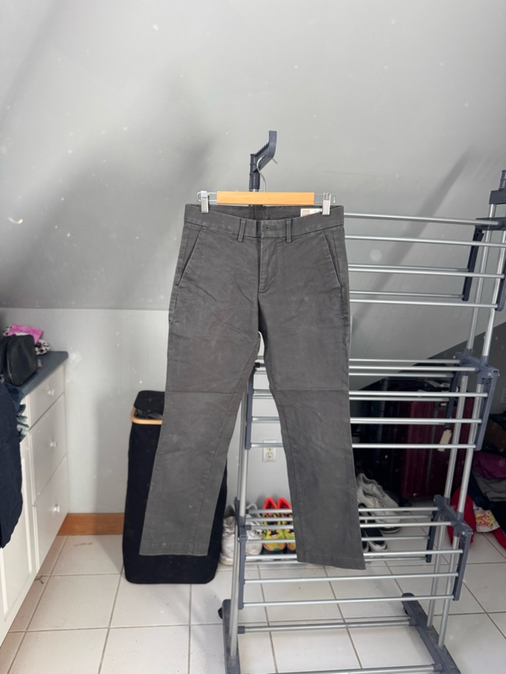 GAP Men's Straight Chinos - Charcoal Gray